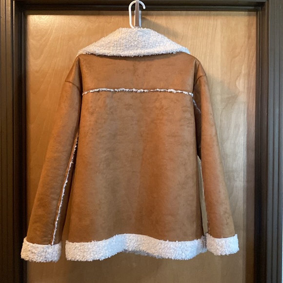 Flying Tomato Faux Suede Shearling Jacket - Picture 2 of 8